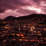 Quito view at night Ecuador